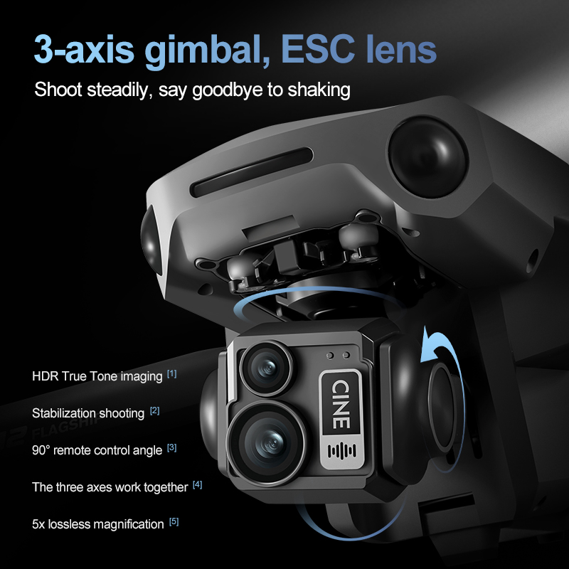 8K 3 Axis Gimbal Brushless 7.2 - Drone Cinematic review and price