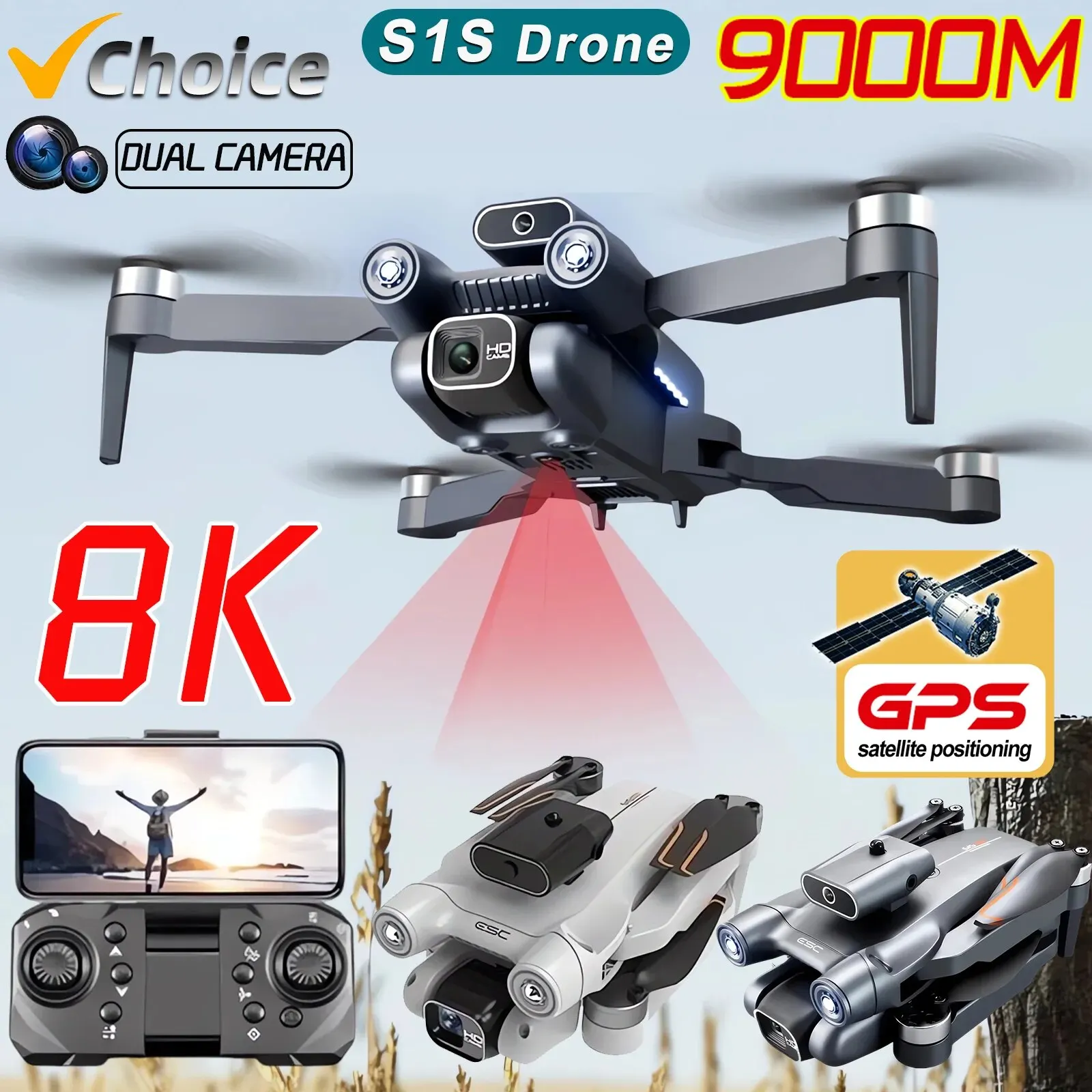 New S1S 5G GPS Drone Camera 8K - Drone Multispectral review and price
